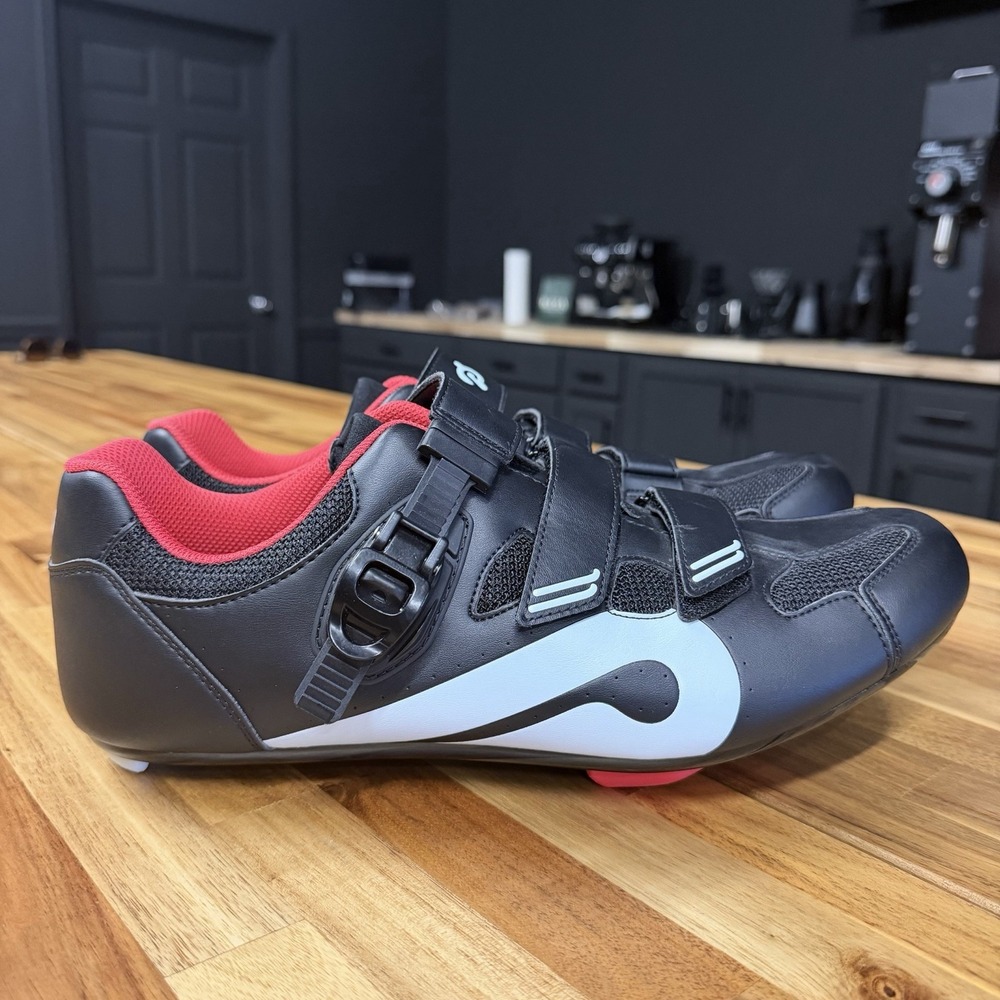 Peloton Cycling Shoes Size 47EU US Men's Size 13 Black Red Indoor Spin Bike EUC